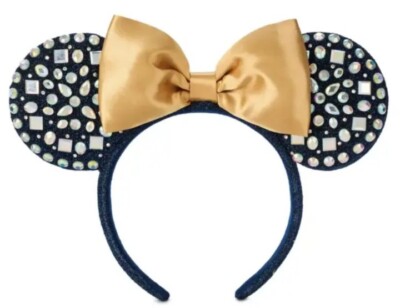 New WDW 50th Sparkle Faux Gemstone Minnie Mouse Bow Ears Headband-image
