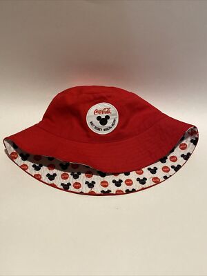 Walt Disney World Reversible Mickey Mouse Ears Coca Cola Bucket Floppy Sun Hat-image