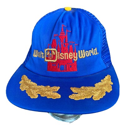 Walt Disney World Mesh Gold Leaf Snapback Trucker Hat Cap Vintage Embroidered US-image