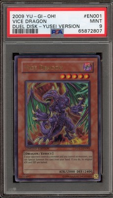 Yu-Gi-Oh! Vice Dragon Duel Disk Yusei Version Promo DDY1-EN001 PSA 9 Mint-image