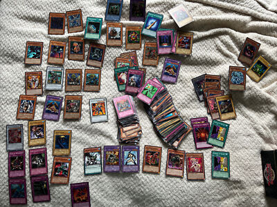 120+ Lot Of Vintage Yugioh 1996 Assorted Holo Foil Rare Card & Extras !PLUS TIN!-image