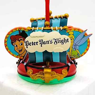Disney Peter Pan's Flight Ear Hat Ornament Tinkerbell Captain Hook NWT WDW QTY-image