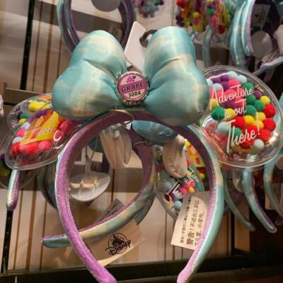 Disney Parks UP Grape Soda Cap Balloons Rare Pixar Minnie Ears Headband NWT US-image