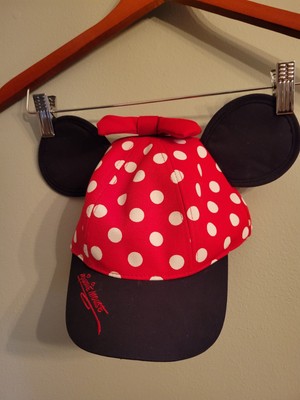 Walt Disney World Minnie Mouse Baseball Polka Dot Hat Cap w/ Ears Bow YOUTH-image