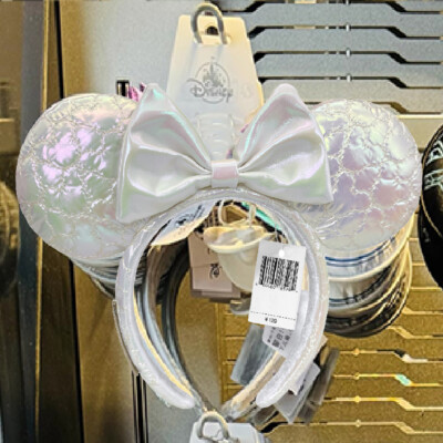 DisneyParks Minnie Ears Loungefly Mickey Mouse Icon Quilted Iridescent Headband-image