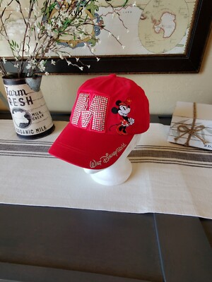 NWOT Walt Disney World girls Hat, red, Minnie Mouse, adjustable, sparkly-image