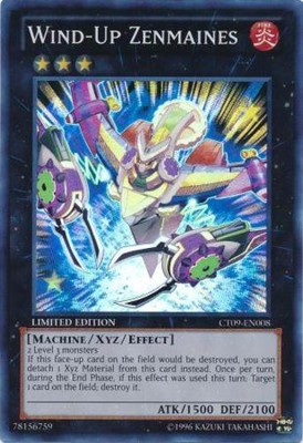 1 x Wind-Up Zenmaines - CT09-EN008 - Super Rare - Limited Edition Near Mint, Eng-image