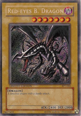 DAMAGED x 1 Red-Eyes B. Dragon - BPT-005 - Secret Rare - Limited Edition BPT 200-image