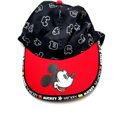 Mickey Mouse Walt Disney World Hat Cap Black Youth Used Snapback Vintage B5 D-image