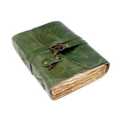 Vintage leather Bound Antique Handmade Paper Notebook/Diary/Sketchbook S-02-image