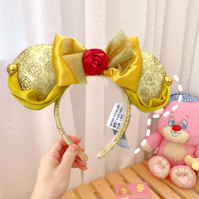 Beauty and the Beast Bow Mickey Minnie Mouse Ears Belle Disney-Parks Headband-image