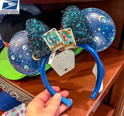 US Disney Parks The Nightmare Before Christmas Jack & Sally Tarot Ear Headband-image