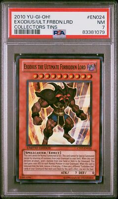 2010 YU-GI-OH! COLLECTORS TINS #EN024 EXODIUS THE ULTIMATE FORBIDDEN LORD PSA 7-image