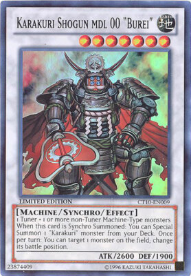 Yu-Gi-Oh Card - CT10-EN009 - KARAKURI SHOGUN MDL 00 BUREI (super rare holo)-image