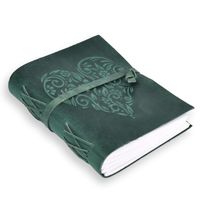 Genuine Leather Diary - Handmade Vintage Leather Journal- Turquoise Color- 15x10-image