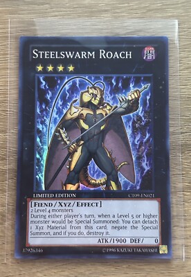 YUGIOH - Steelswarm Roach Super Rare CT09-EN021 Limited Edition LP / NM-image