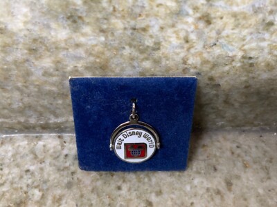 VINTAGE WALT DISNEY WORLD STERLING SILVER 3/4” SPINNER CHARM 2 grams NOS-image