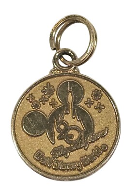 Vintage Walt Disney World 20 Years Sterling Silver w/ Gold Wash Charm-image