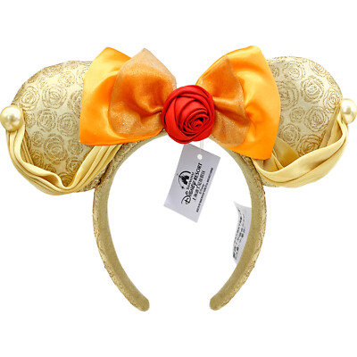 Disney Parks Ears Belle Minnie Mouse Ears Mickey Bow Beauty&the Beast Headband-image