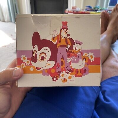 Vintage 1986 Souvenir Walt Disney World Parks Gift Jewelry Box TORN Cube-image