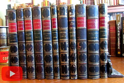 Ophthalmology Medical Journal German Eyes 1878-1914 Leather books 11 vols-image