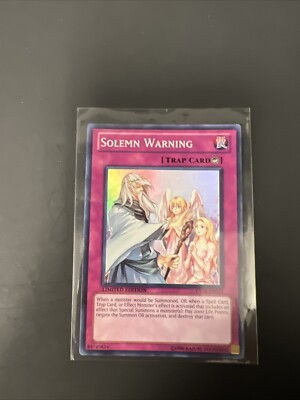 Yugioh! LP Solemn Warning - CT08-EN015 - Super Rare - Limited Edition Lightly Pl-image