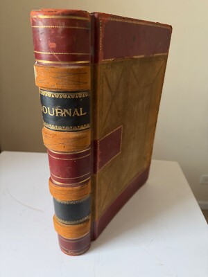 Vintage Leather Bound Journal of Plumbing Company Accounts for 1923-image