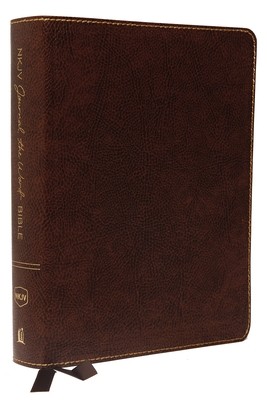 NKJV Journal the Word Bible Large Print Brown (Red Letter Edition)-image