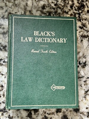 BLACK'S LAW DICTIONARY Revised Fourth 4th Edition  1968 Faux Leather HC-image