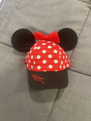 Disney Parks Minnie Mouse Ears Baseball Cap Authentic WDW Snapback, Youth-image