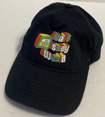 Disney Parks Walt Disney World Retro Black Adjustable Cap Hat Size Adult-image