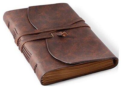 Leather Bound Journal for Men/Women, Rustic Vintage 5X7 Inch dark brown-image