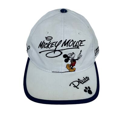 Vintage Walt Disney World Signature Snapback Hat Mickey Minnie Goofy Donald-image