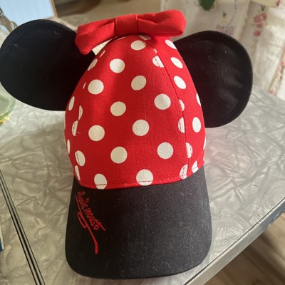 Walt Disney World Girls Youth Mini Mouse Ears Polka Dot Adjustable Baseball Hat-image