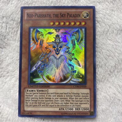Yu-Gi-Oh! Neo-Parshath, the Sky Paladin CT08-EN009 Limited Super Rare Lp-image