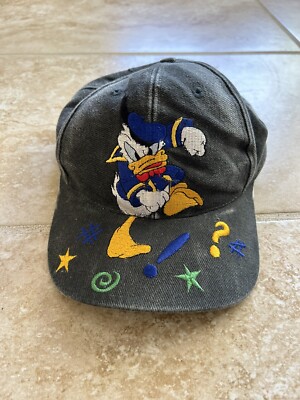 Vintage 90’s Walt Disney World Angry Donald Duck AOP Snapback Hat Goofy Hat Co-image