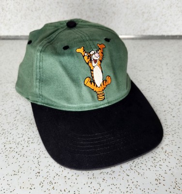 VTG 90s Walt Disney World WDW Tigger Adult Golf Hat Cap Green Embroidered Snap-image