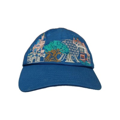 2024 Walt Disney World 4 Parks Icons Adult Baseball Hat Adjustable Embroidered -image