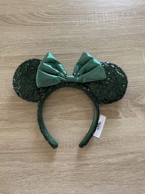 DisneyParks Edition Minnie Mouse Emerald Green Sequins Ears Headband 2022-image