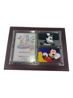 Walt Disney World Lined Jewelry Box with Built in Picture Frame Mickey Mouse-image