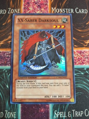 Yu-Gi-Oh! TCG XX-Saber Darksoul CT08-EN017 Limited Super Rare Near Mint a1/-image