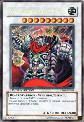 XX-Saber Gottoms - CT06-ENS04 - Secret Rare - Limited Edition Heavily Played - Y-image