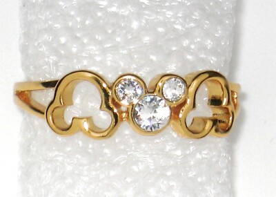 Disney Arribas Bros✿ Mickey Mouse Ring Size 6 Made with Crystals from Swarovski-image