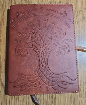 Leather Journal Notebook 6 x 8 Inch Travel Leather Bound Celtic Tree Viking LARP-image