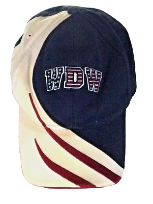 Walt Disney World American Flag Adjustable Hat Cap Dad Men Women Blue White Red-image