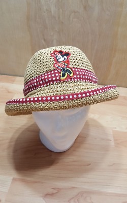 Vintage Walt Disney World Blue wicker Minnie Mouse Hat Cap made of paper-image