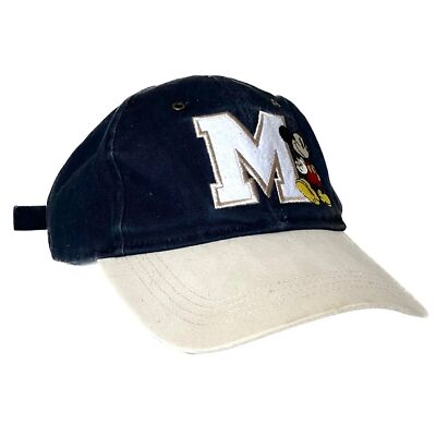 Mickey Mouse Hat Block Spell Out Script Logo Walt Disney World Park Baseball Cap-image