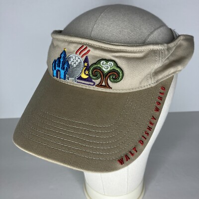 Walt Disney World Beige Embroidered Visor Adjustable Hat Cap-image