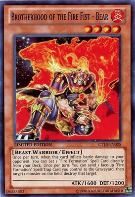 Brotherhood of the Fire Fist - Bear - CT10-EN008 - Super Rare - Limited Edition -image
