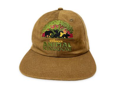 Vintage Animal Kingdom Hat 90s Strapback Cap Disney World Grand Opening 1998 H12-image